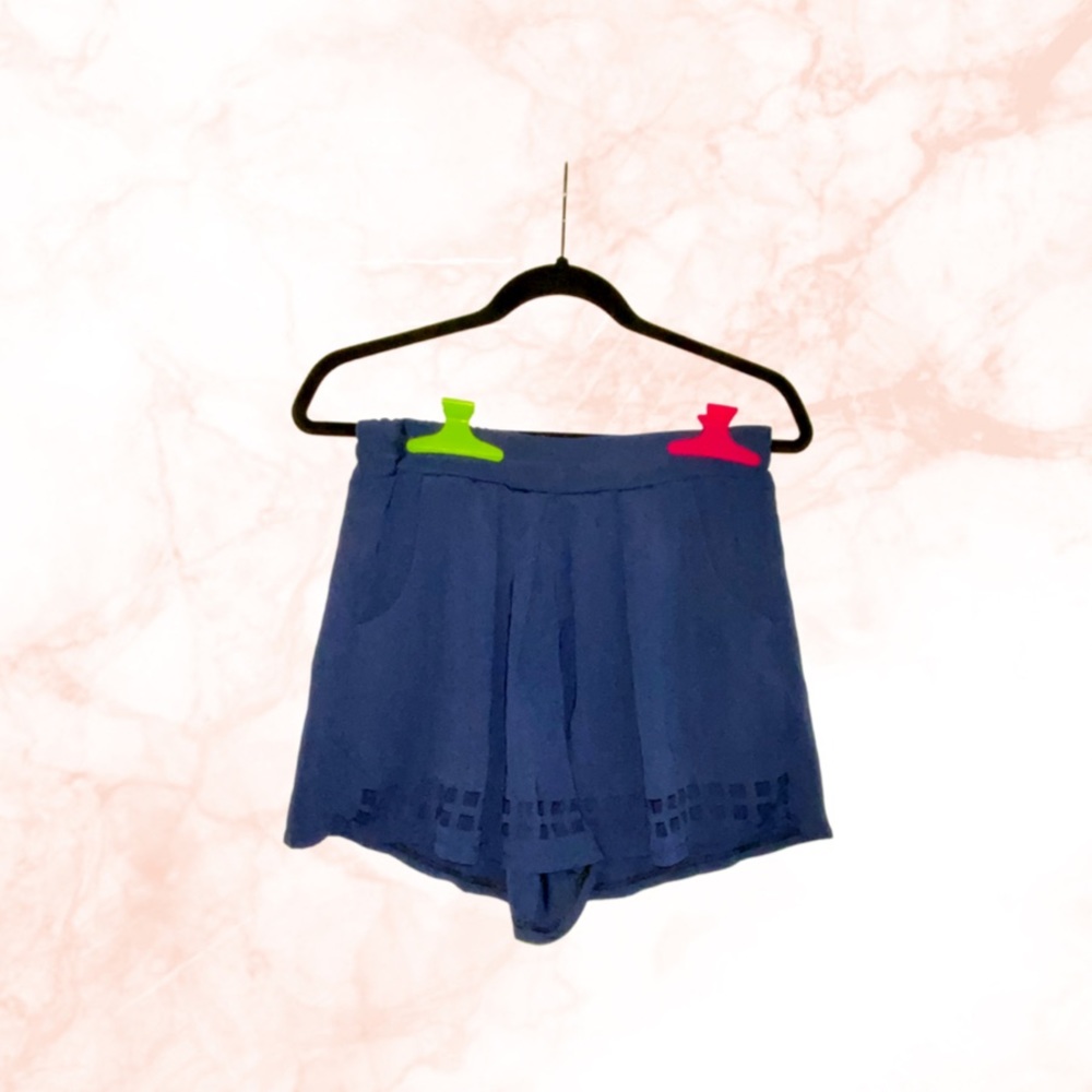 Milky Way Navy square laser cut shorts